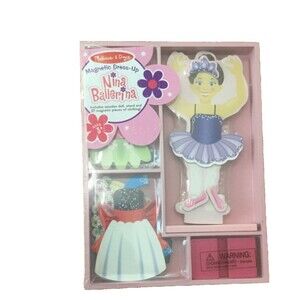 Melissa & Doug Nina Ballerina Magnetic Wooden Doll Dress-Up Set~NEW in Box